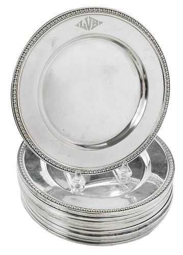 Fourteen Sterling Bread and Butter Plates