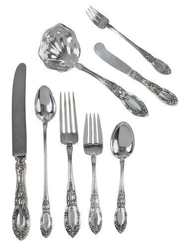Towle King Richard Sterling Flatware, 127 Pieces