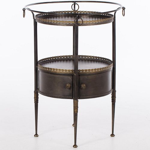 4777403: French Painted Metal Circular Side Table KL7CJ