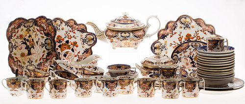 4777498: Derby/Coalport/Worcester "Kings" Pattern Assembled
 Coffee and Tea Service, 18th/19th Century KL7CF