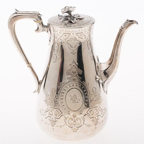 4777528: English Sterling Silver Coffee Pot, Edward and
 John Barnard, London, 1856 KL7CQ