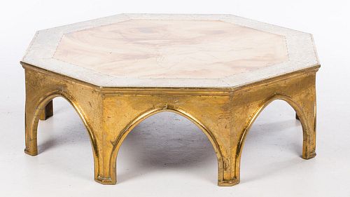 4777532: Brass Mounted Octagonal Coffee Table KL7CJ