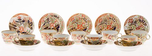 4777538: 18 Royal Worcester Imari "Thumb and Finger" Pattern
 Teacups and Saucers, 19th Century KL7CF