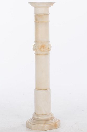 4777581: Alabaster Columnar Pedestal, 19th Century KL7CJ