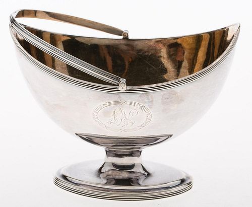 4777587: George III Sterling Silver Sauce Bowl with Swing
 Handle, Henry Chawner, London, 1790 KL7CQ