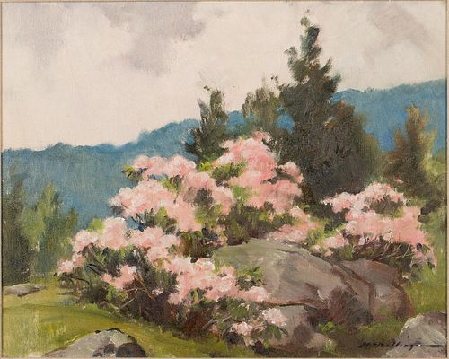 4777627: Harry R. Ballinger (Connecticut, 1892-1993), Rhododendrons,
 Oil on Canvas KL7CL