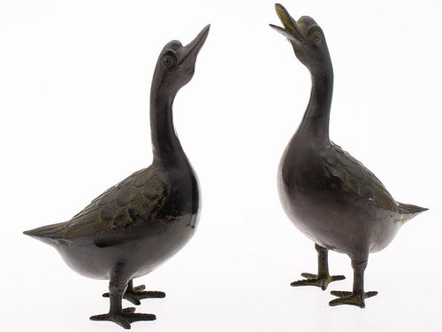 4777632: Two Japanese Metal Ducks KL7CC