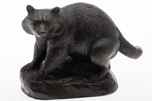 4777650: Joseph L. Boulton (American, 1896-1981), Raccoon,
 Cast Bronze Sculpture KL7CL