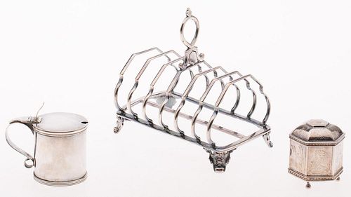 4777700: Three Sterling Silver and Silver Plate Articles KL7CQ