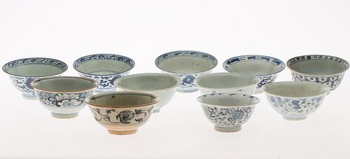 4777705: 11 Chinese Blue and White Bowls KL7CC