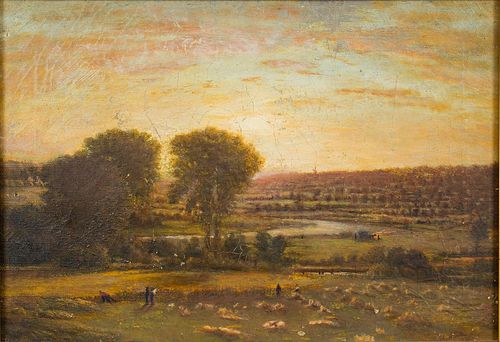 4795636: W. H. Smith, Landscape Scene, Oil on Canvas, Dated 1921 KL7CL