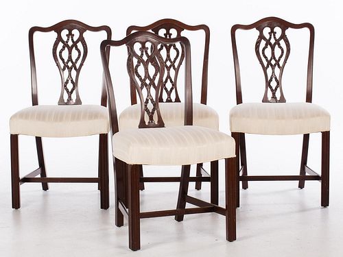 5226870: Set of Four George III Style Mahogany Dining Chairs KL7CJ EL4QJ
