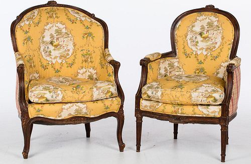4643773: Two Stained Beechwood French Tub Chairs, 19th/20th Century KL6CJ