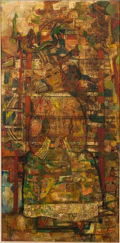4643798: Henry Pitz (Pennsylvania, 1895-1976), Oriental
 Princess, Oil and Acrylic on Canvas KL6CL