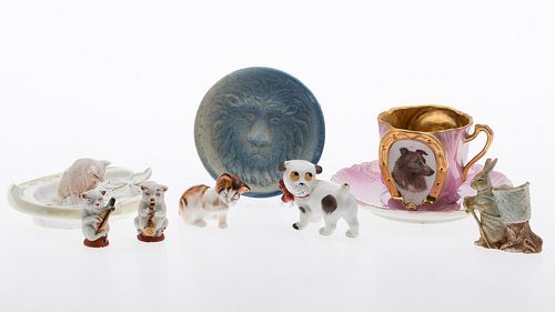 4643828: 10 Animal Themed Porcelain Articles KL6CF