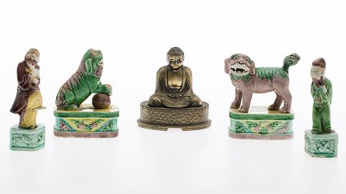 4643831: Group of 5 Asian Ceramic and Gilt-Metal Articles KL6CC
