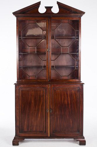 4642559: George II Mahogany Bookcase Cabinet, Second Quarter 18th Century TF1SJ