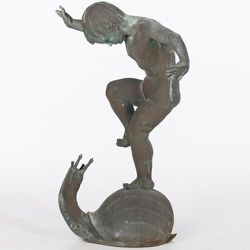 4642573: Bronze Fountain with Boy on Snail TF1SB