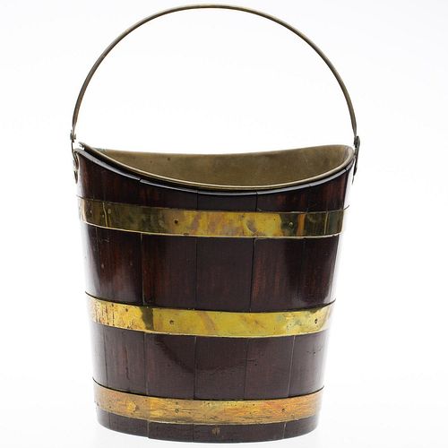4642617: Regency Navette-Shaped Brass Bound Peat Bucket,
 First Quarter 19th Century TF1SJ