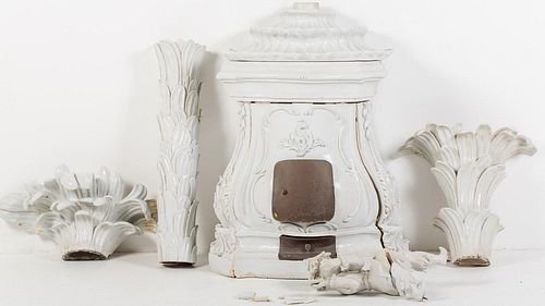 4642632: Continental Ceramic Fireplace with Chimney TF1SJ