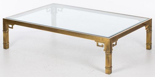 4642649: Chinese Chippendale Style Brass and Glass Coffee Table, 20th Century TF1SJ