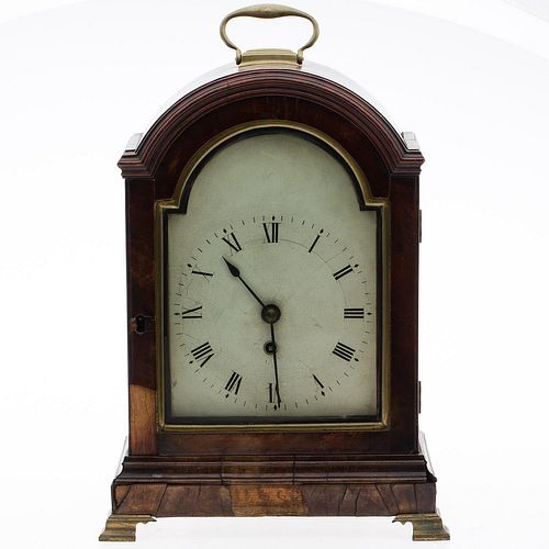4642660: George II Mahogany Mantle Clock, 18th Century TF1SJ