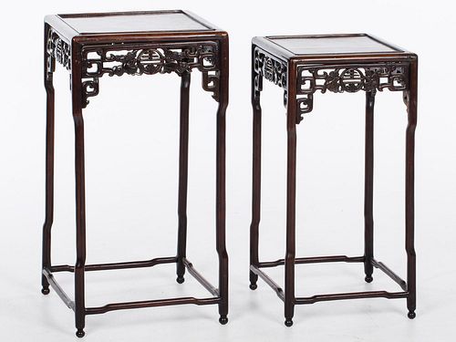 4642674: Pair of Chinese Hardwood Stands TF1SC