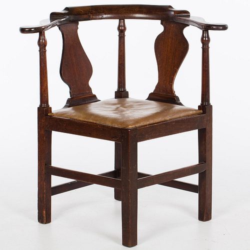 4642683: George III Mahogany Corner Chair, 18th Century TF1SJ