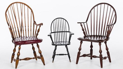4642686: Two Windsor Chairs and a Miniature Windsor Chair,
 19th Century and Later TF1SJ
