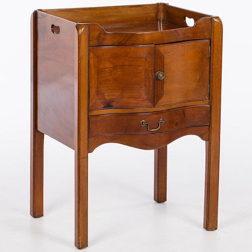 4642692: George III Style Mahogany Bedside Cabinet, 19th/20th Century TF1SJ