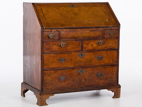 4642752: George I Walnut Slant Front Desk, 18th Century TF1SJ