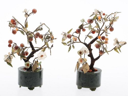 4642775: Two Chinese Hardstone Floral Arrangements TF1SC