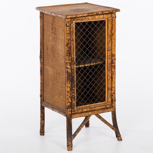 4642835: Small Bamboo and Rattan Side Cabinet, 19th Century TF1SJ