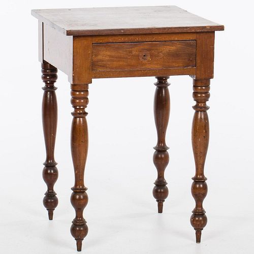4647710: American Cherrywood One Drawer Side Table, 19th Century TF1SJ