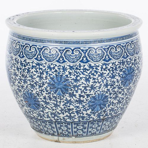 4660498: Chinese Blue and White Large Planter, Modern TF1SC