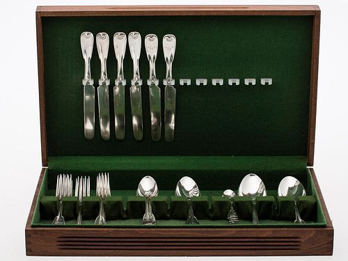 4542867: Tiffany Palm Pattern Sterling Silver Luncheon Service, 44 pieces KL5CQ