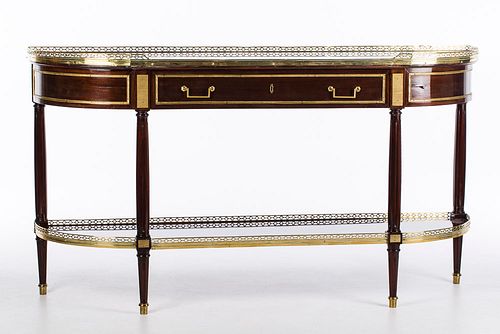 4542876: Louis XVI Style Mahogany and Ormolu-Mounted Marble
 Top Console Desserte, 20th Century KL5CJ