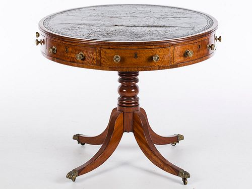 4542886: George III Mahogany Drum Table Late 18th Century KL5CJ