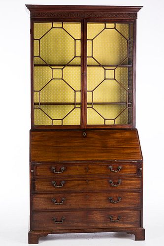 4542890: George III Mahogany Secretary Bookcase, Last Quarter 18th Century KL5CJ