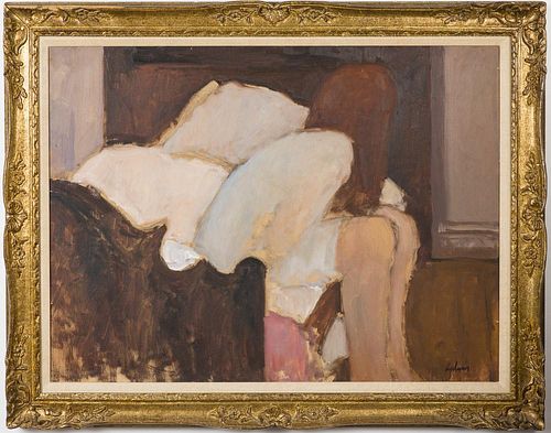 4542914: Richard Segalman (New York, b. 1934), Ellen's Room, Oil on Canvas KL5CL