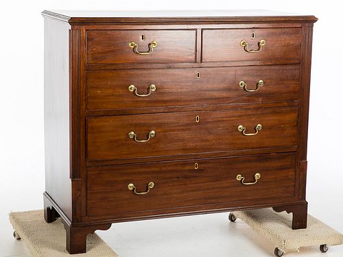 4542951: George III Style Mahogany Chest of Drawers, 19th Century KL5CJ