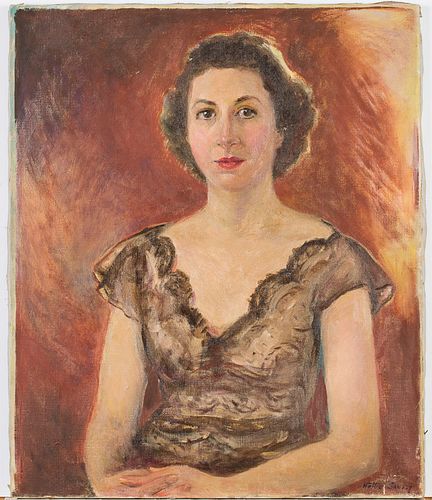 4543069: Hattie Saussy (Georgia, 1890-1978), Portrait of
 Adaline S. Clausen, 1950, Oil on Canvas KL5CL