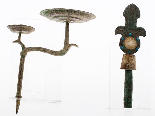 4543076: 1 Bronze Lamp and Bronze Knife, Modern KL5CC