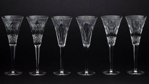 4543078: 6 Waterford Millennial Champagne Flutes KL5CF