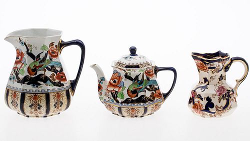 4543106: Two English Porcelain Pitchers and a Teapot, 19th Century and Later KL5CF