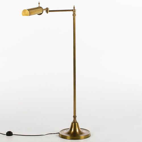 4543107: Small Brass Adjustable Standing Reading Lamp KL5CJ