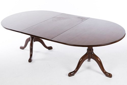 4556230: Kittinger George II Style Mahogany Two Pedestal
 Dining Table, 20th Century KL5CJ
