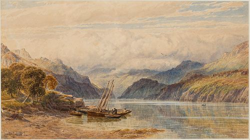 4556841: John Mogford (British, 1821- 1885), At Ardintinny
 Loch Long, Watercolor on Paper KL5CL