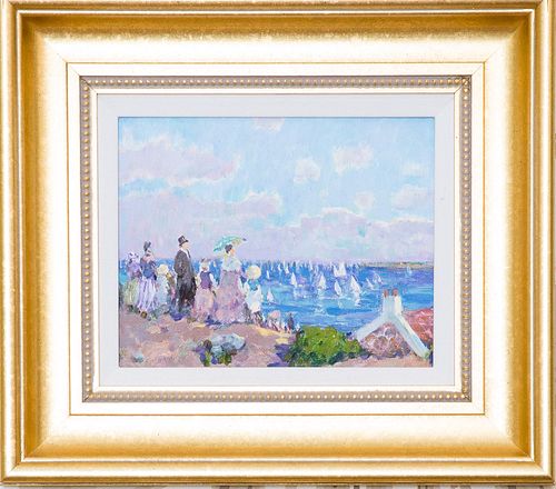 4368441: Calvin Charles, Pair of Paintings Depicting Seaside
 Scenes, Oil on Canvas
C8GAL