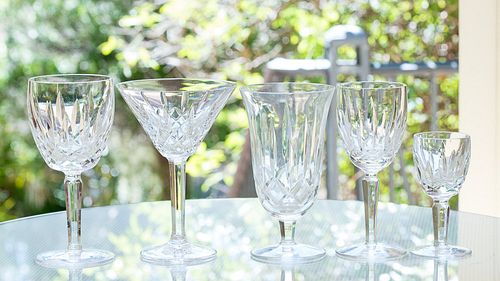 4368476: Group of Waterford Glassware in Varying Patterns, 52 pcs C8GAF